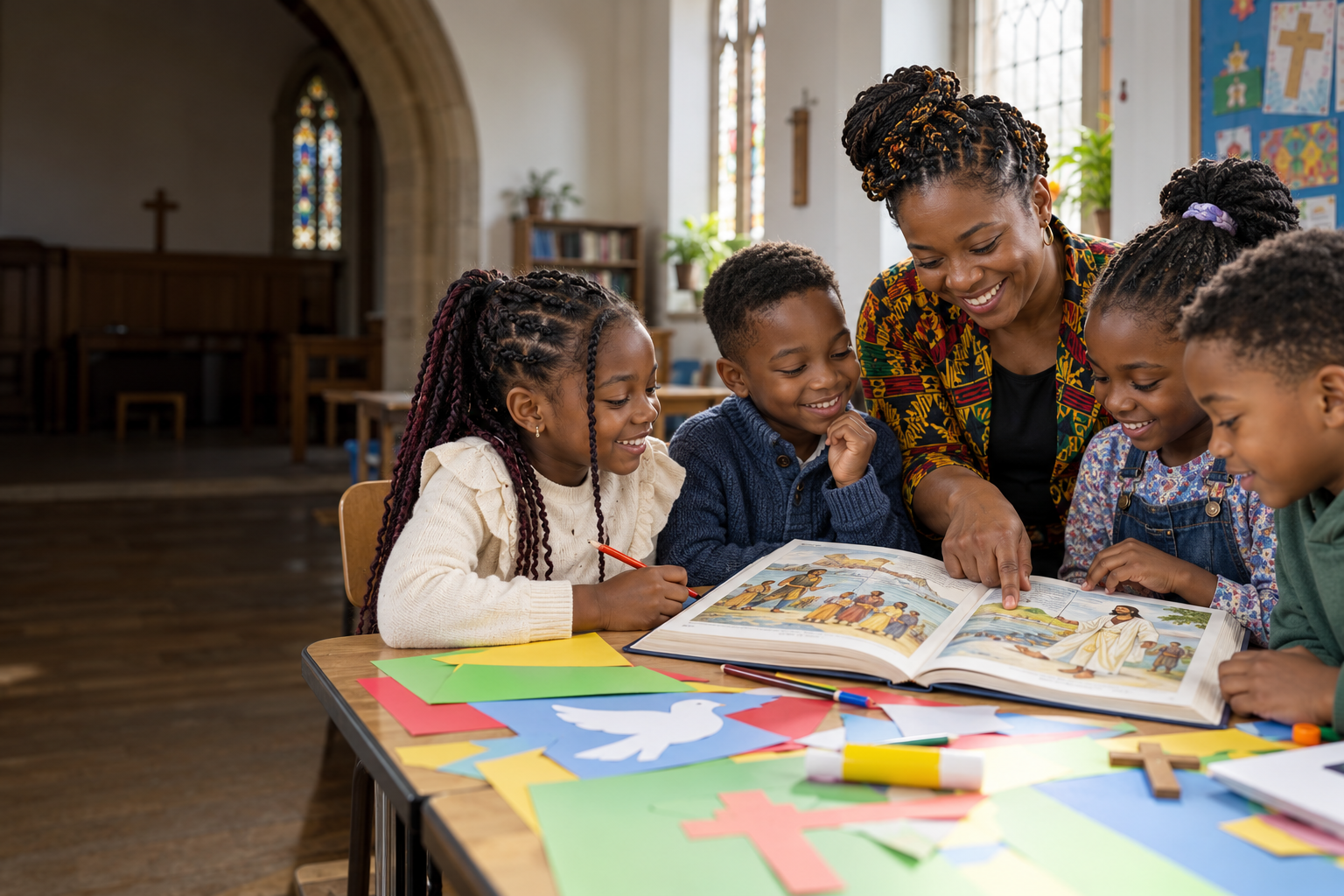 Illustrative AI-generated image for District Children ministry